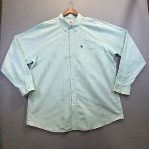 Southern Propper Men's Green Stripe Long Sleeve Button Up Shirt Size 2XL